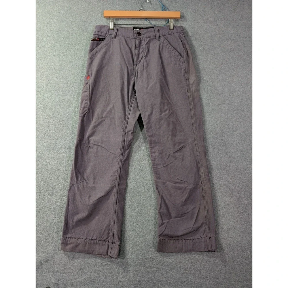 Ariat FR CAT 2 2112 Flame Resistant Work Pants 30x27 Gray Utility Workwear